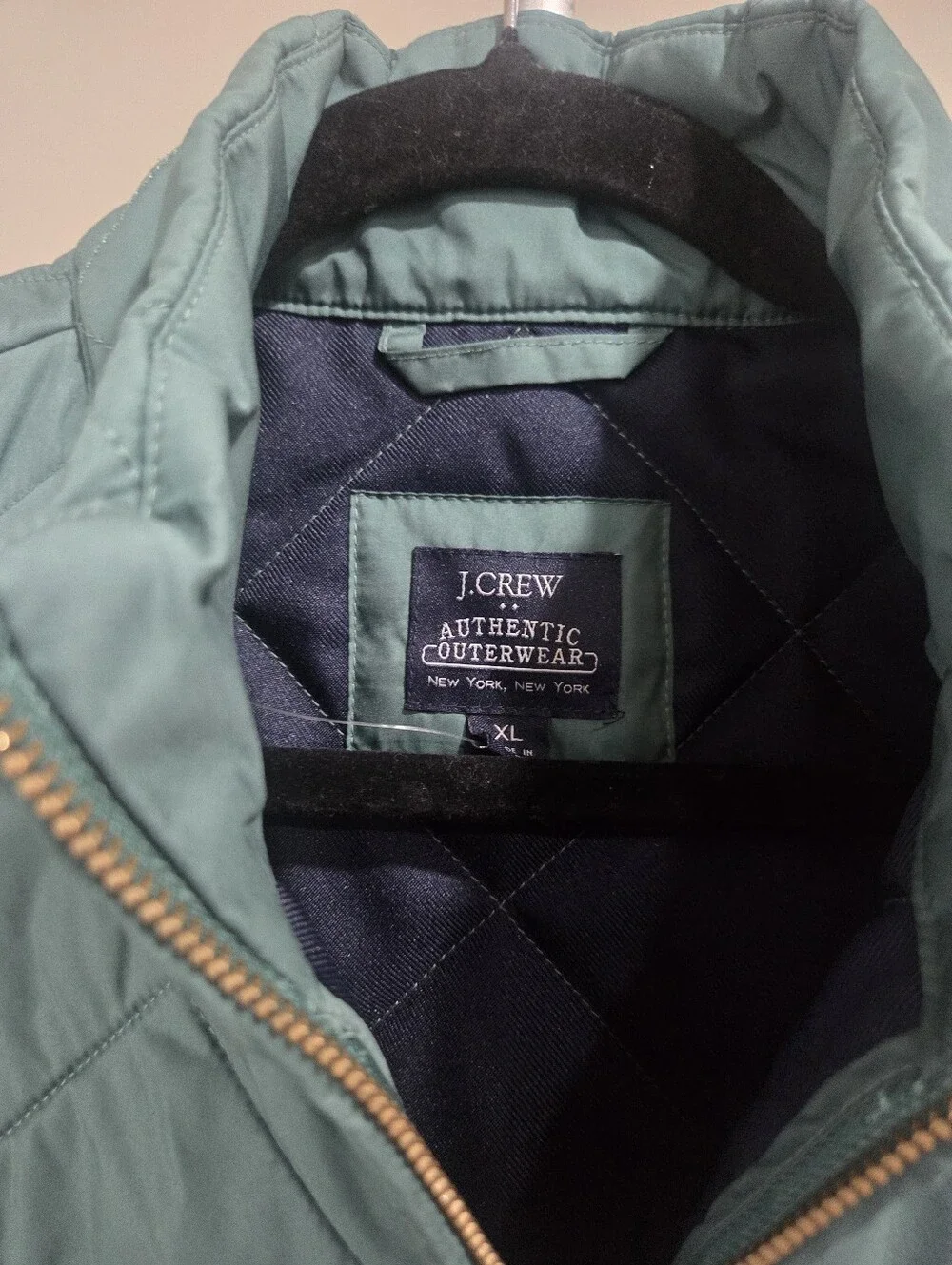 J.Crew Quilted Walker Vest With Front Patch Pockets Sz.XL Men's
